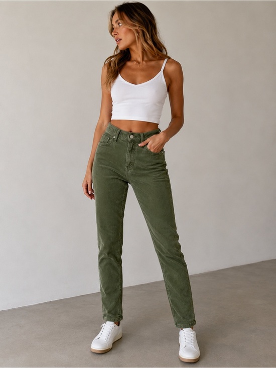 Urban Outfitters Denim - Urban Outfitters Olive Green Corduroy Pants 25”